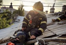 Feuer in Baudenkmal im Zentrum von Odessa Feuer in Baudenkmal im Zentrum von Odessa