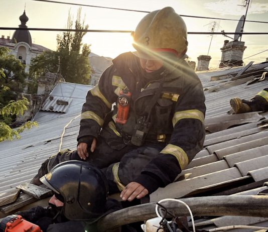 Feuer in Baudenkmal im Zentrum von Odessa Feuer in Baudenkmal im Zentrum von Odessa